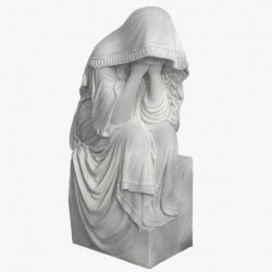 Скульптура из мрамора S_69 Скорбящая под саваном